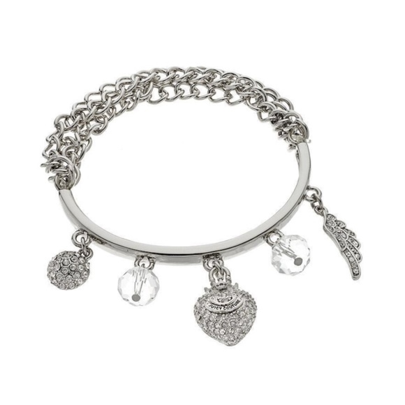 Juicy Couture Jewelry - Juicy Couture Silver Stretch Charm Bracelet NWT
